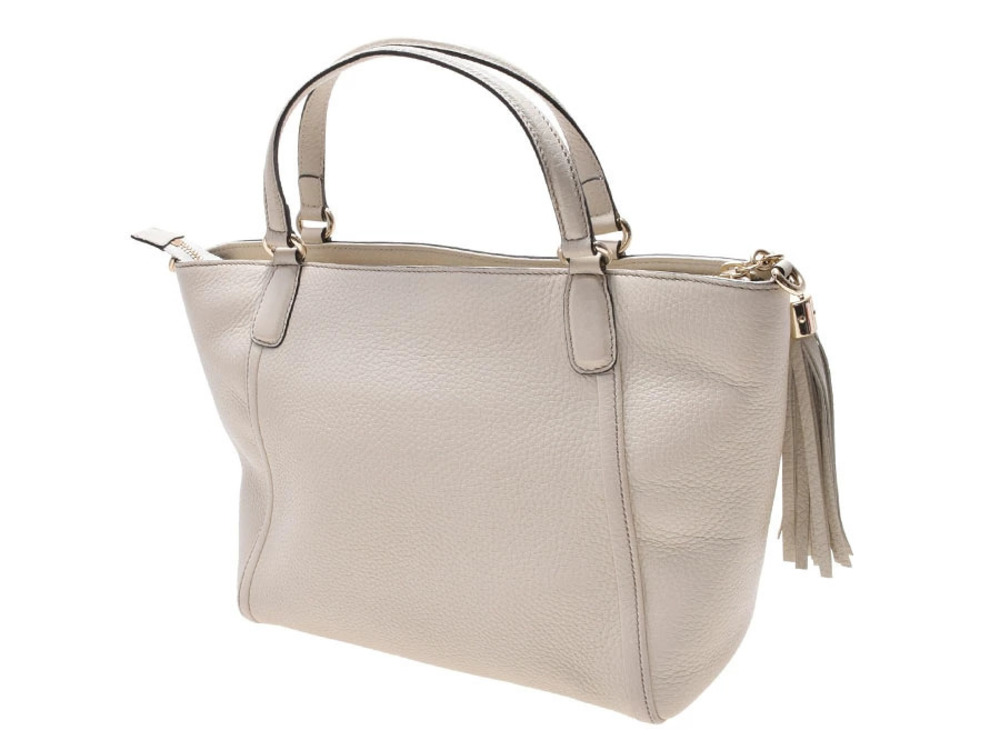 Gucci strap white embossed calfskin handbag White